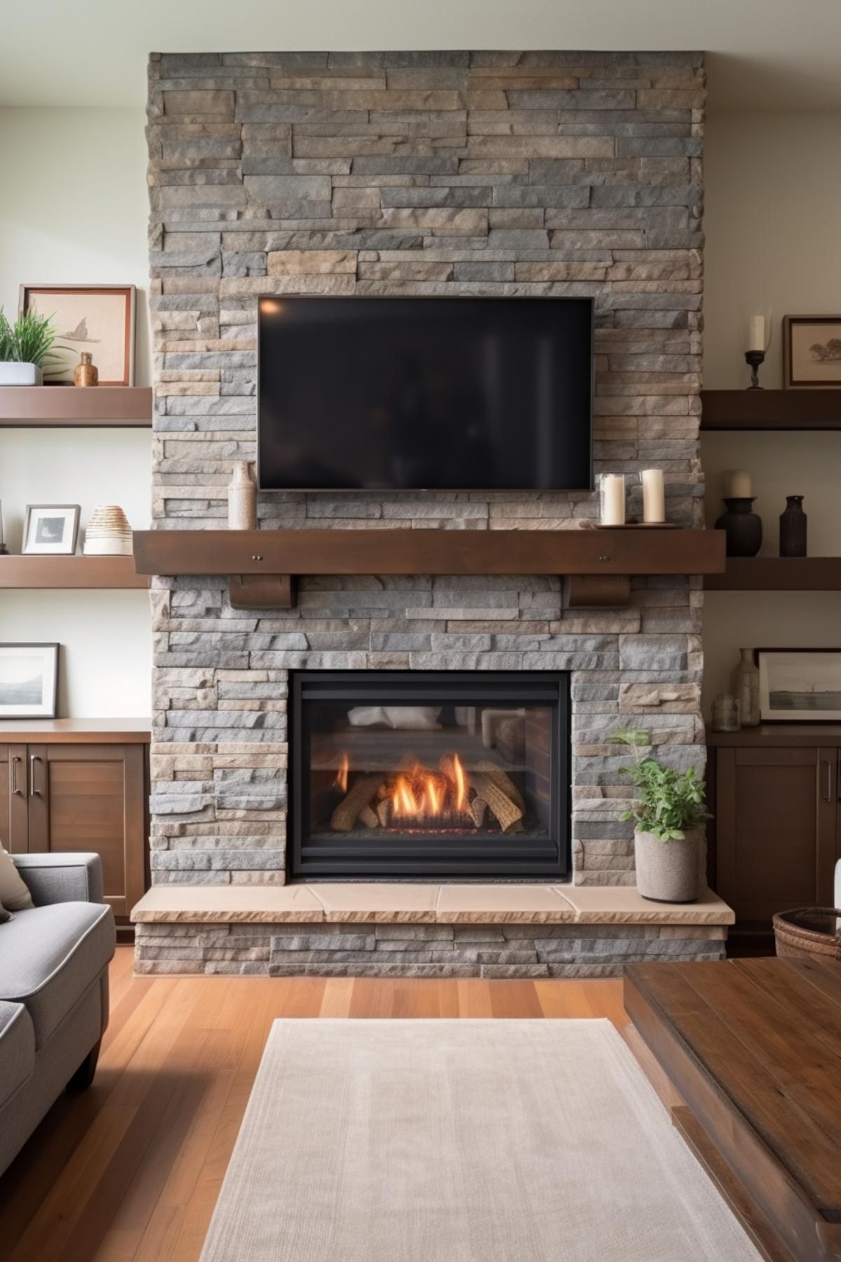 Modern gas fireplace installation in Sandton