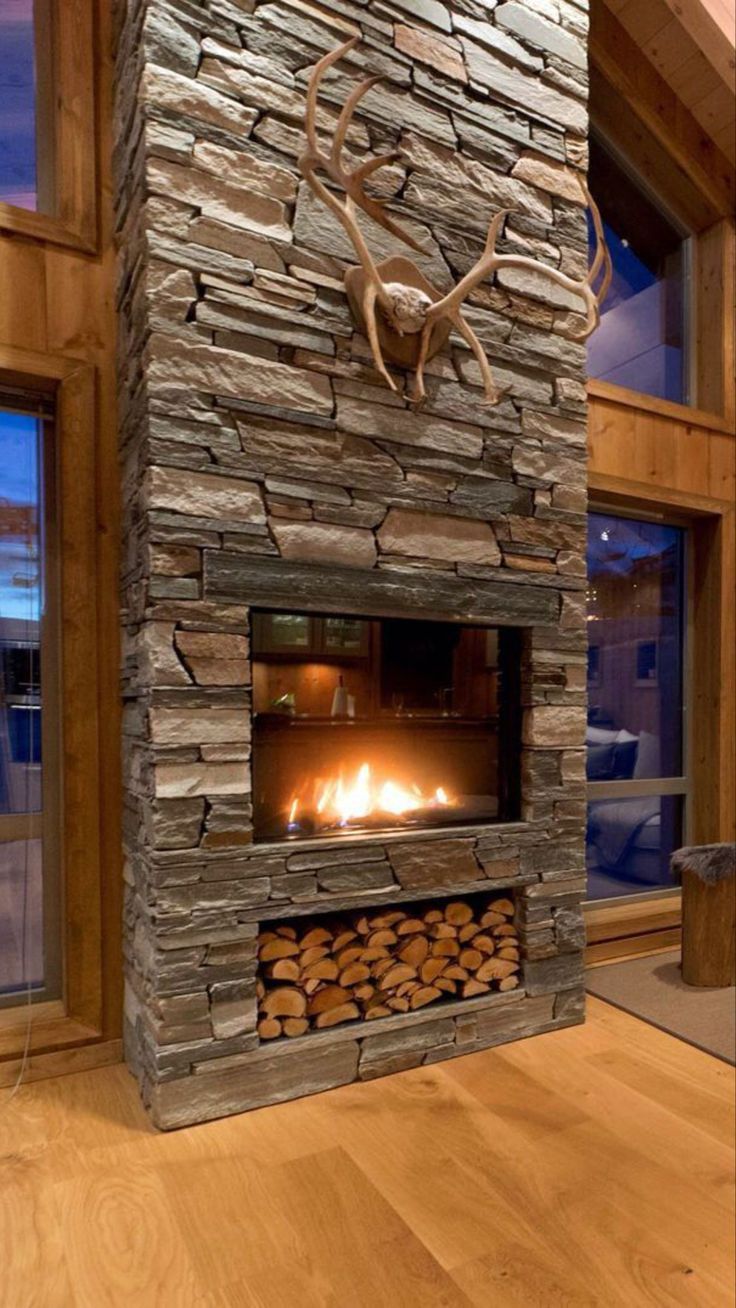 Rustic stone fireplace installation in Gauteng